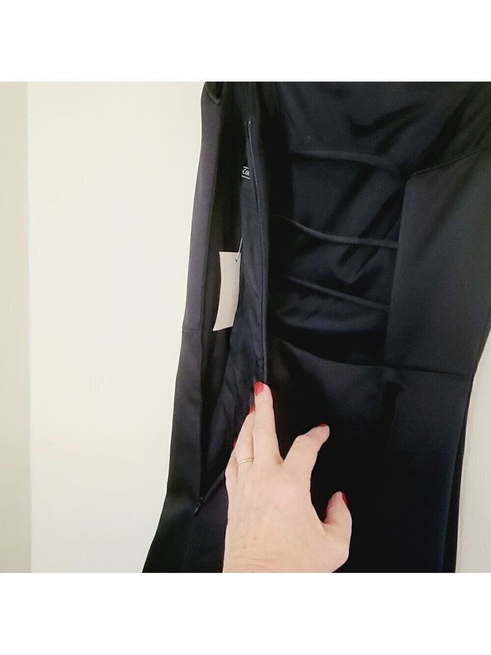 J. Peterman Strapless Black Evening Gown Fitted Waist Ladder Back Women's SZ 2 - Picture 8 of 16